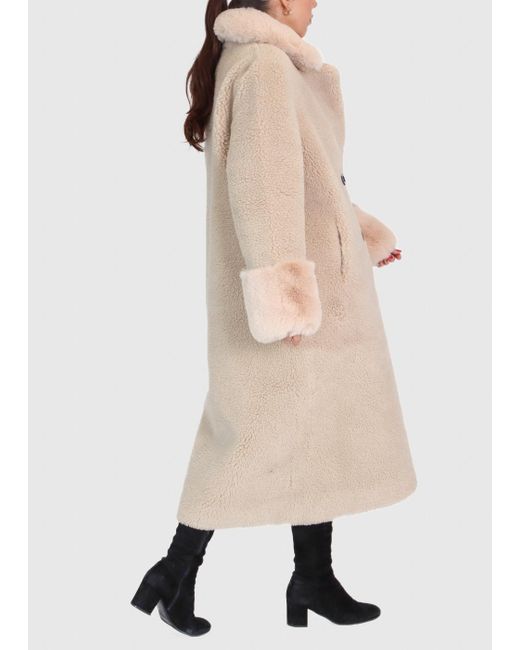 American Dreams Natural Fiona Long Wool Coat