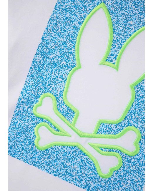 Psycho Bunny Blue Livingston Graphic T-Shirt for men