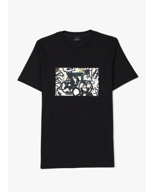 Paul Smith Black B&W Bike T-Shirt for men