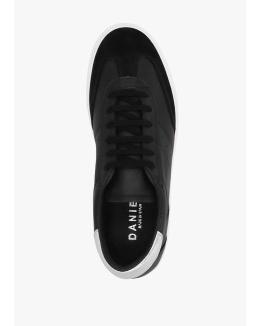 Daniel Black Thamby Leather Low Profile Trainers Leather