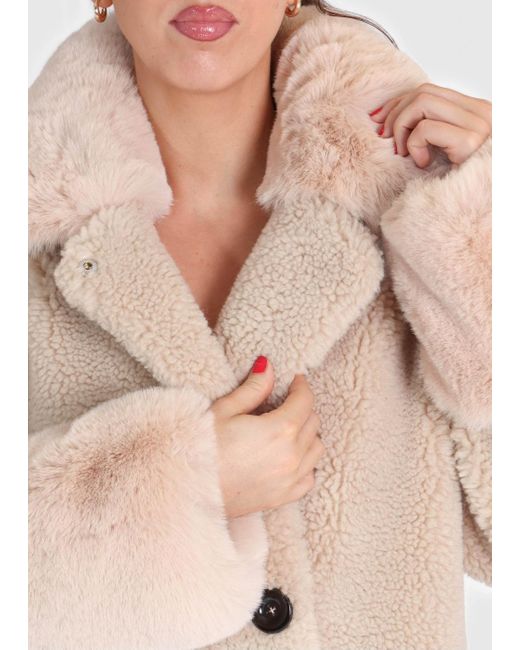American Dreams Natural Fiona Long Wool Coat