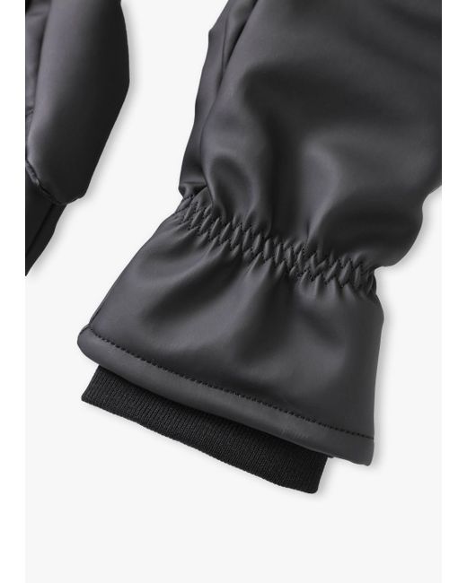 Rains Black Insulated Gloves for men