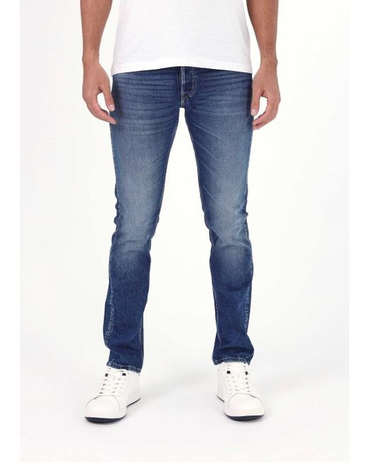 Replay Blue Grover Original Straight Jeans for men