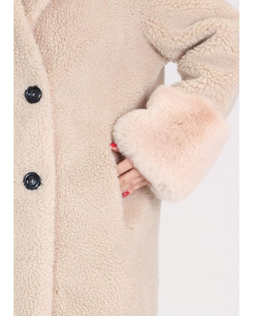 American Dreams Natural Fiona Long Wool Coat