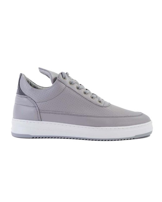 Filling Pieces Leather Low Top Bianco Perforated Trainer in Grey (Gray) for  Men | Lyst