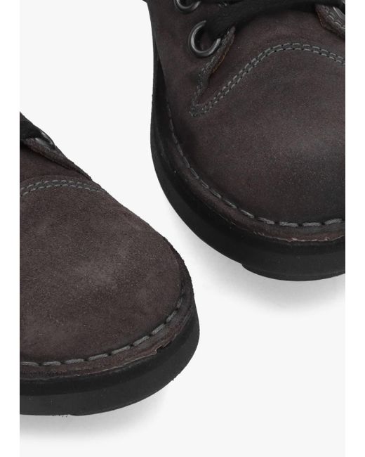 Fly London Black Suede Lace-Up Calf Boots