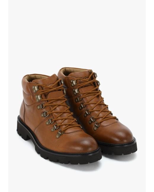 Oliver Sweeney Brown Leather Hiker Boots for men