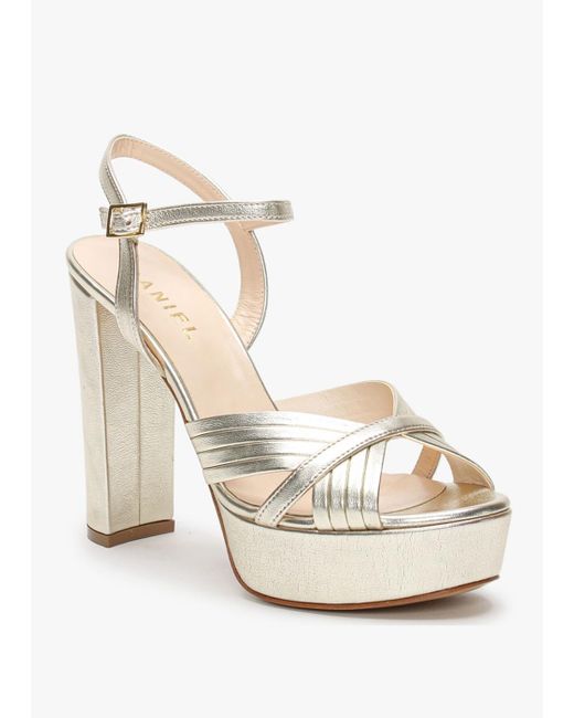 Daniel White Avery Leather Platform Heeled Sandals , Leather