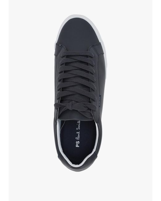 Paul Smith Blue Amos Dark Leather Trainers , Fabric for men