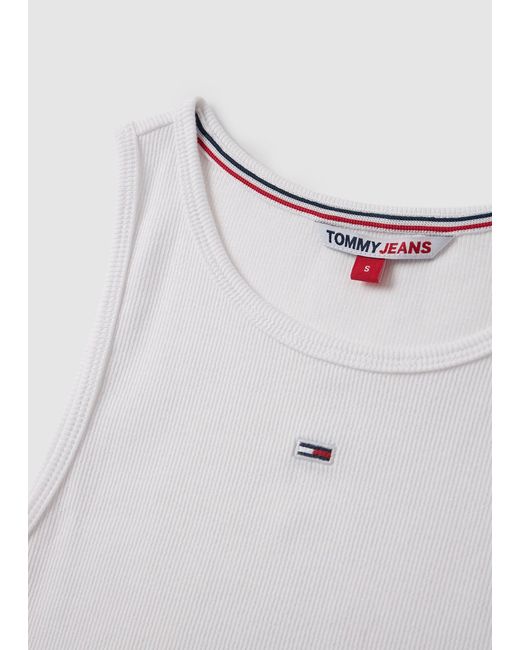 Tommy Hilfiger Essential Rib Tank Top in White | Lyst