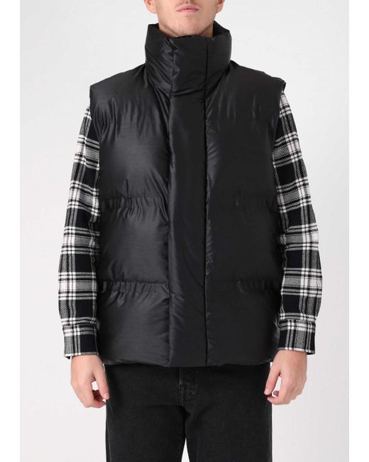 Rains Black Bator Puffer Vest W3T2 for men