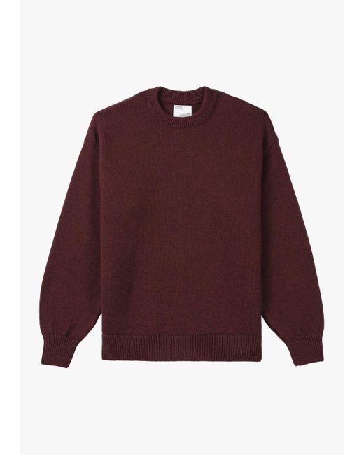 COLORFUL STANDARD Red Oversized Merino Wool Jumper for men