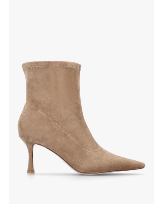 Daniel White Elenora Suede Shaped Heel Sock Boots Suede