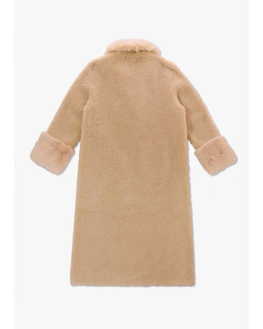 American Dreams Natural Fiona Long Wool Coat
