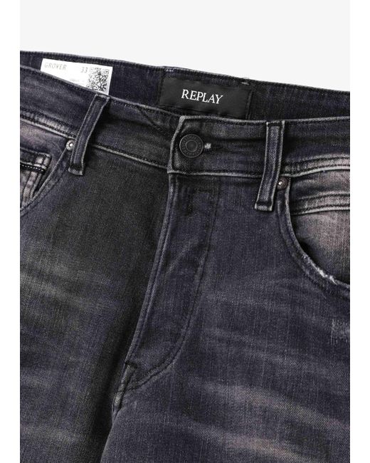 Replay Blue Grover 573 Bio , Fabric for men