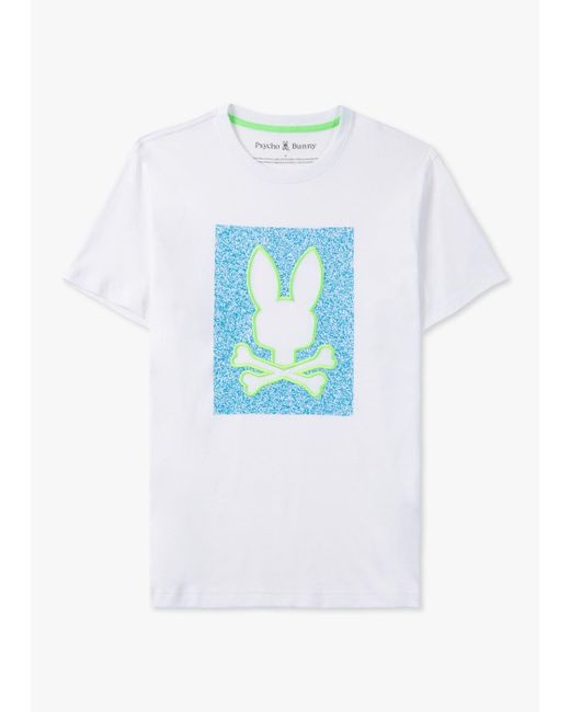 Psycho Bunny Blue Livingston Graphic T-Shirt for men