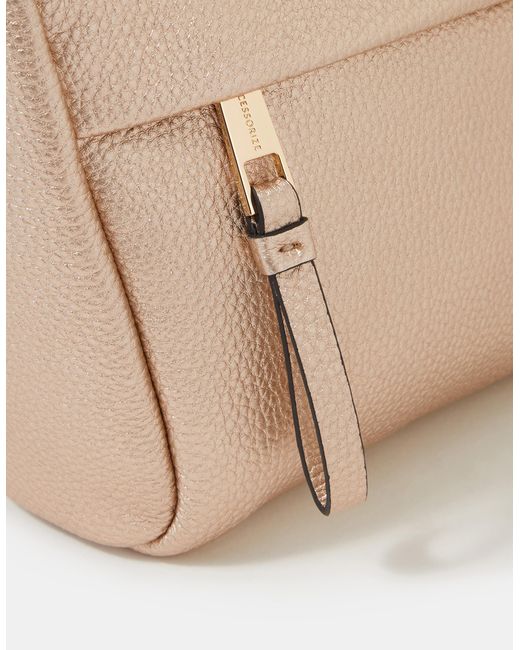 Accessorize Natural Zip Front Crossbody Bag