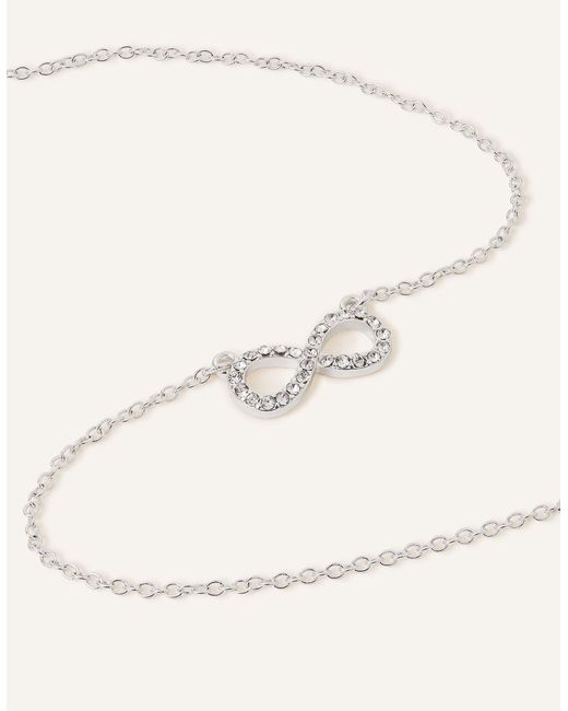 Accessorize Natural Eternity Symbol Pendant Necklace