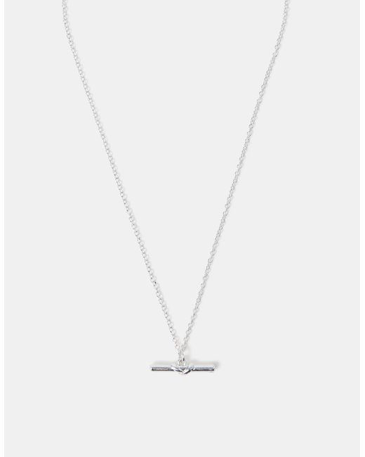 Accessorize Metallic T-Bar Pendant Necklace