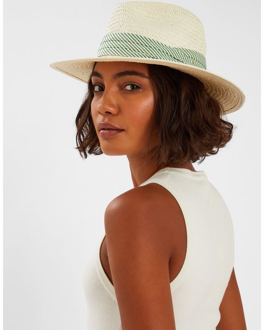 Accessorize Multicolor Stripe Band Fedora Hat