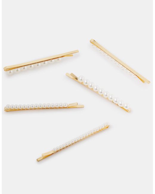 Accessorize Natural 5-Pack Pearl Hair Slides