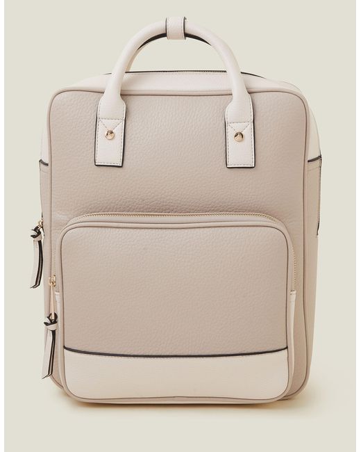 Accessorize Women s Grey Colour Block Backpack in Natural Lyst UK