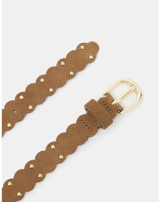 Accessorize Blue Slim Stud Suede Belt