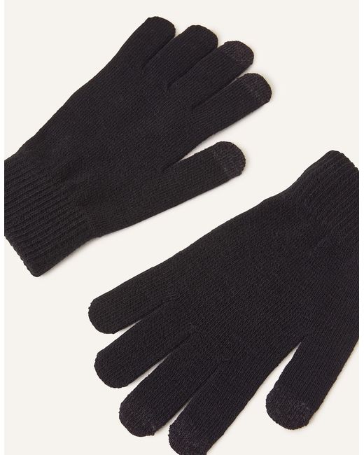 Accessorize Black Super-Stretchy Touchscreen Gloves