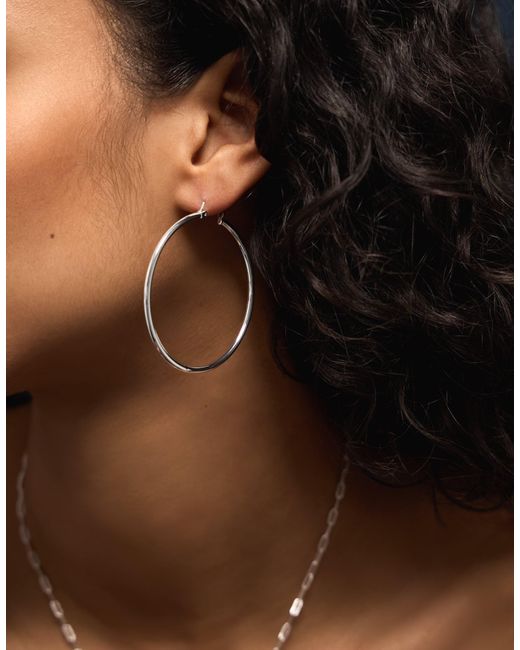 Accessorize Brown Sterling-Plated Hoop Earrings
