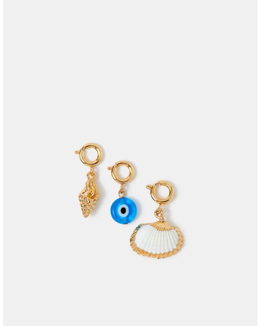 Accessorize Black 3-Pack Shell & Evil Eye Jewellery Charms