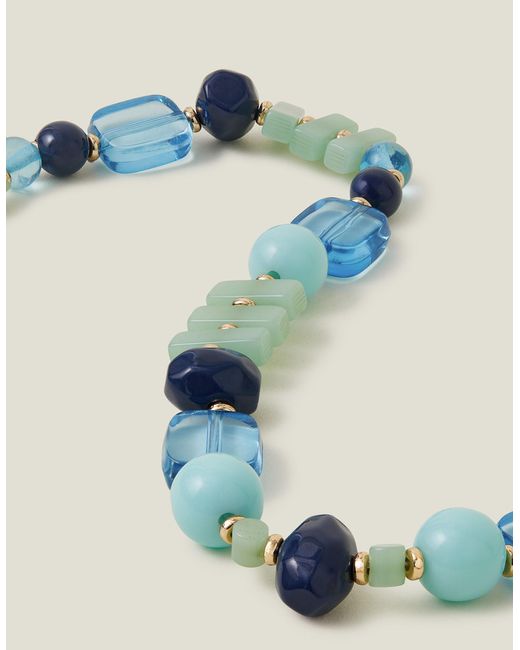 Accessorize Blue Women's Green Chunky Mixed Stone Necklace