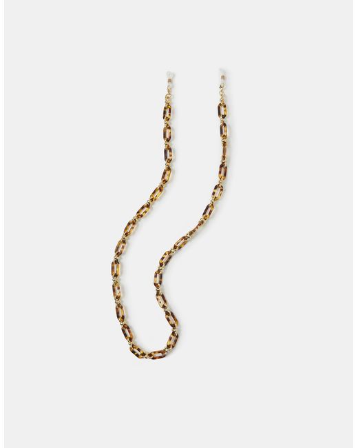 Accessorize Brown Tort Link Glasses Chain