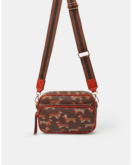 Accessorize Brown Sausage Dog Crossbody Bag
