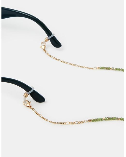 Accessorize White Beaded Sunglasses Chain