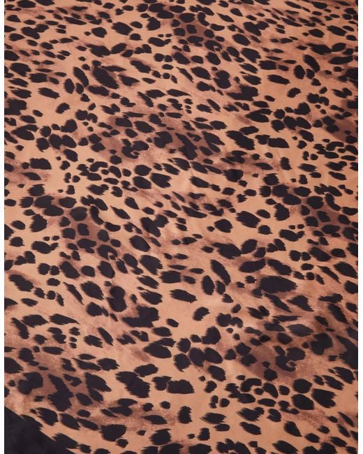 Accessorize Metallic Leopard Print Square Satin Scarf