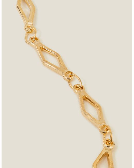 Accessorize Metallic Women's 14ct Gold-plated Diamond Cut-out Chain