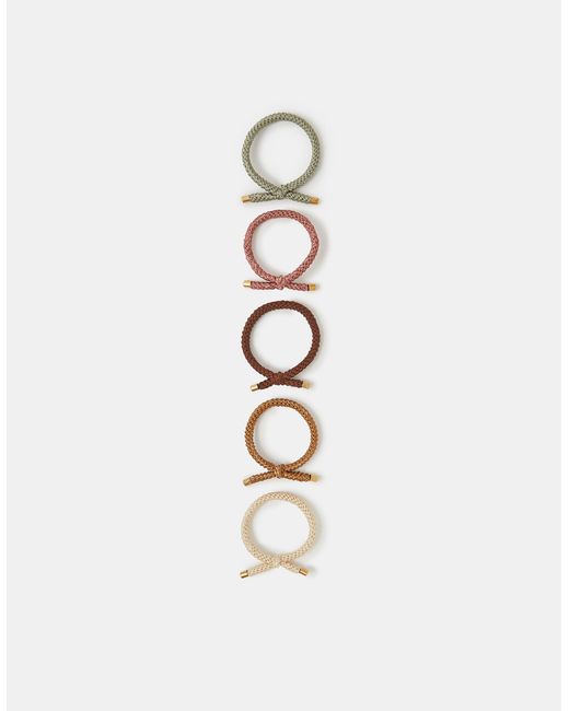 Accessorize White 5-Pack Knot Cord Hair Bands