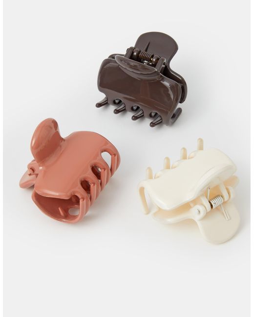 Accessorize White 3-Pack Mini Claw Clips