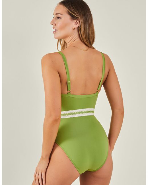 Accessorize Women's Wrap Swimsuit Green
