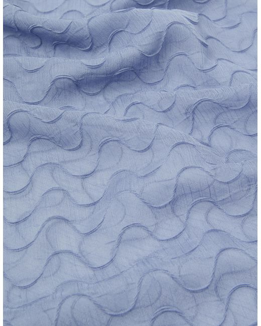 Accessorize Blue Lightweight Wave Stitch Scarf