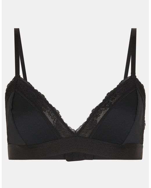 Accessorize Black Lace Trim Bralette