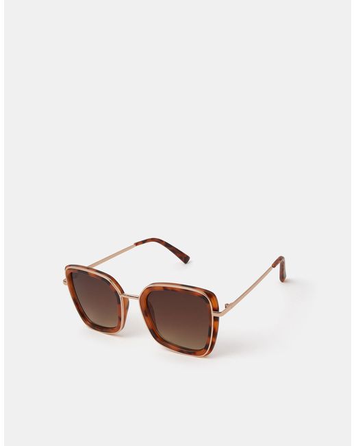 Accessorize White Cat Eye Tort Sunglasses