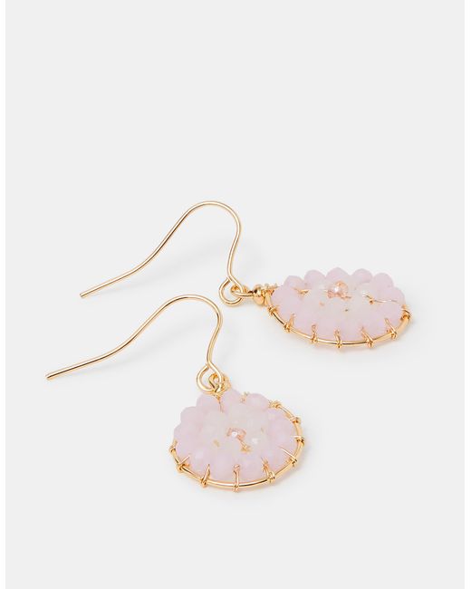 Accessorize Natural Aashiana Bead Round Drop Earrings