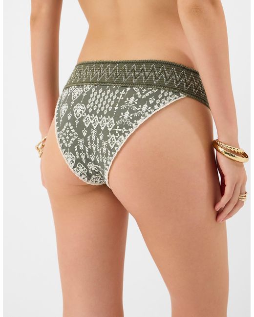 Accessorize White Floral Print Band Bikini Bottoms