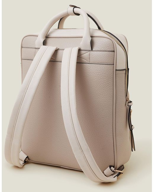 Accessorize Natural Women's Grey Colour Block Backpack