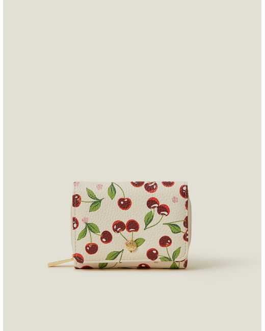 Accessorize Natural Cherry Print Purse