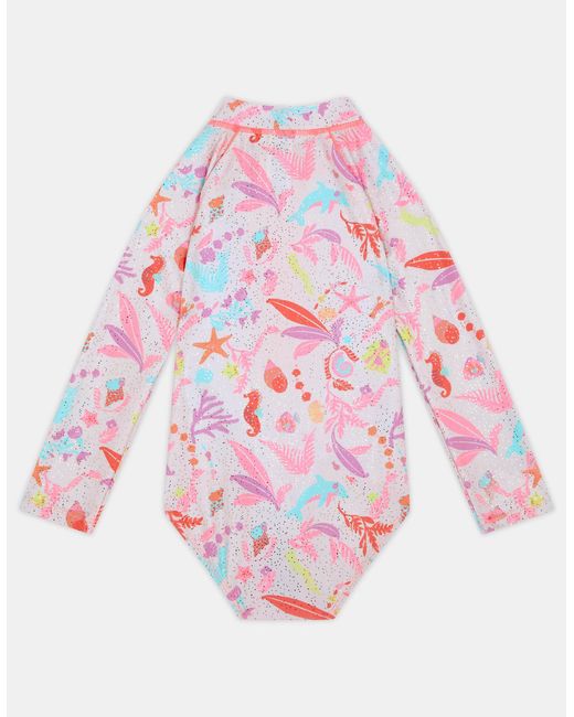Accessorize Pink Sealife Long Sleeve Swimsuit