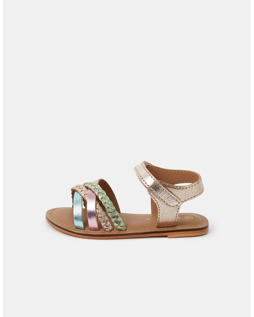 Accessorize Pink Strappy Leather Sandals