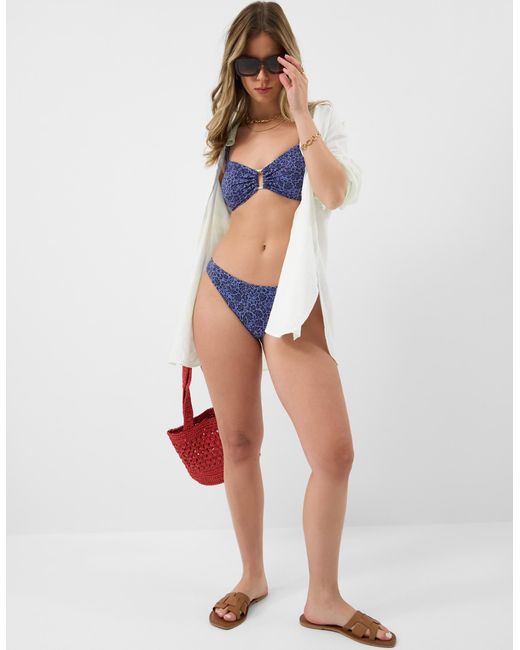 Accessorize Blue Floral Bikini Bottoms