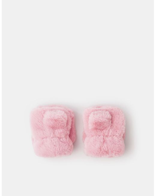 Accessorize Pink Fluffy Cat Mittens